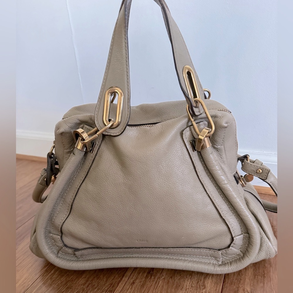 Chloe Paraty Medium Pebbled Leather Shoulder Bag